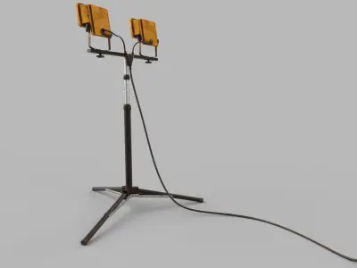  Industrial light Low-poly 3D model