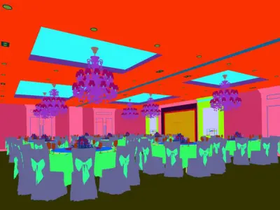 Business Restaurant - Coffee - Banquet  132 3D model