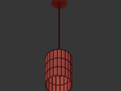 Adeline Crystal Cord Pendant 3D model