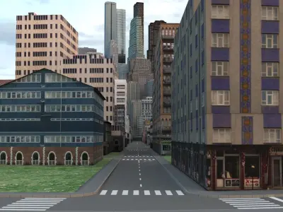 City 105 Low-poly 3D model