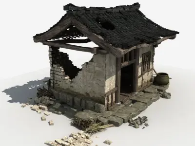 Chinese Broken house 3D model
