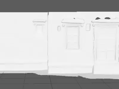 Wall structure of Indian street in the time of Medieval 3D model