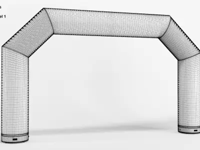 Angled inflatable arch Axion 800-1200 3D model