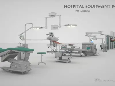  HOSPITAL EQUIPMENT PACK 3D model