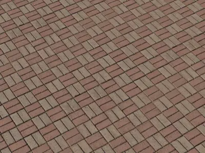 Herringbone Brick Paver Checker PBR Texture  Texture