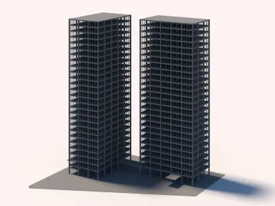 Lake Shore Drive Mies Van Der Rohe 3D model
