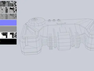 Scifi battery Low-poly 3D model