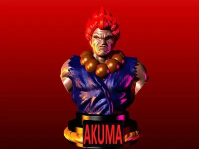 AKUMA STREET FIGHTER CAPCOM VIDEOGAME 3D print model