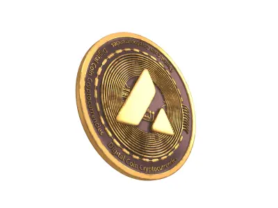 Avalanche Coin v3 002 Low-poly 3D model