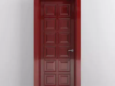 red door for interior 3D model