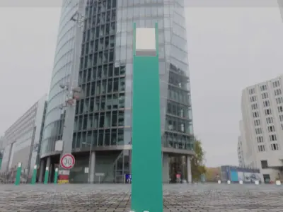 Street Light 8 Bollard 900mm Moss Green Version 4 Low-poly 3D model