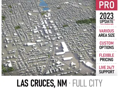 Las Cruces Low-poly 3D model