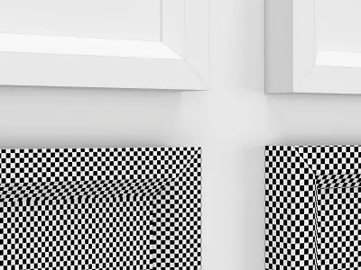 Frames Photo Modern Set 1 - Black and White - Scandinavian style Low-poly 3D model