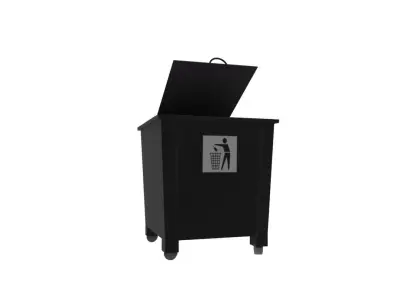 Trash can  Free low-poly 3D model