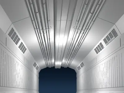 Science-fiction corridor 3D model