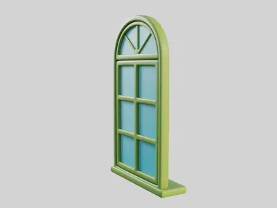 Cartoon Window 15a 3D model