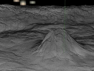 Lunar crater 3D model