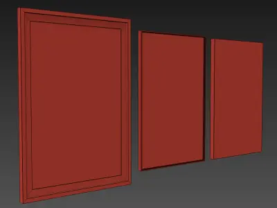 Letters Artsy Framed Low-poly 3D model