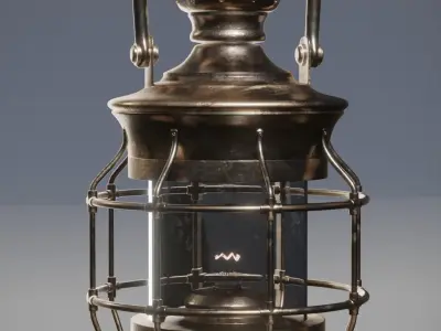 Antique Lantern Low-poly 3D model purchase