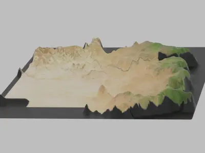 Sudan Map Country Low-poly 3D model
