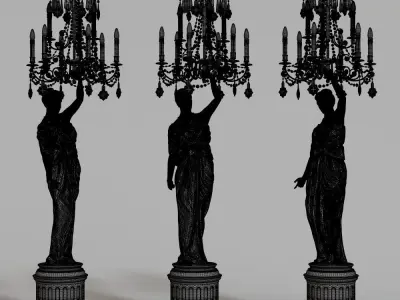 Badari art lightning 3D model