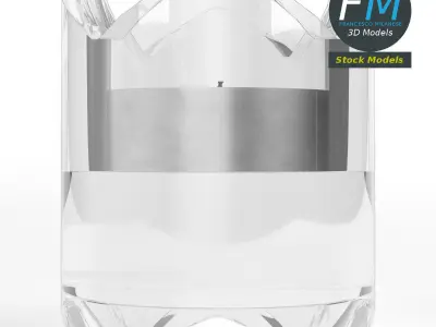 Glass candle holder 3D model