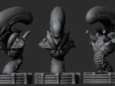 Xenomorph Bust 3D print model
