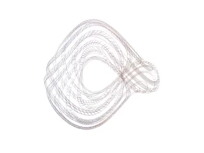 Abstract Ring Sphere v2 005 Low-poly 3D model