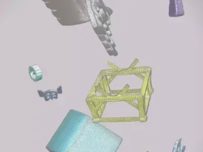 001 Small Colorful Cartoon House Low Poly Mobile Ready 3D Model Low-poly 3D model