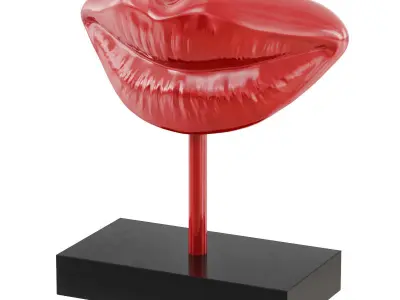 Figurine red lips 16 3D model