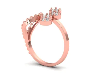 Solitaire Wedding Engagement Women Rings Toi Et Moi Ring 3D print model purchase