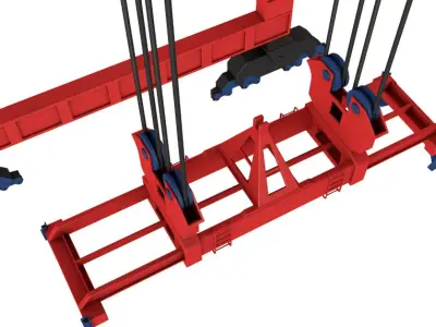 Port Container Crane 3D model