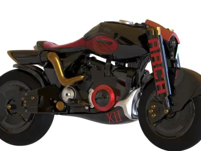 Lucy on Motorcycle 3D print model