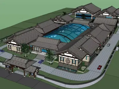 Chinese style architectural model 3D model