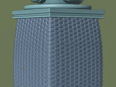 Wall lamp wicker 3D model