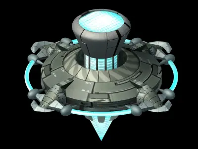 Space-air supply station 3D model