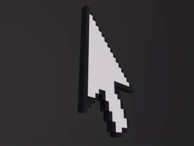 Cursor Arrow 3D Model Low-poly 3D model