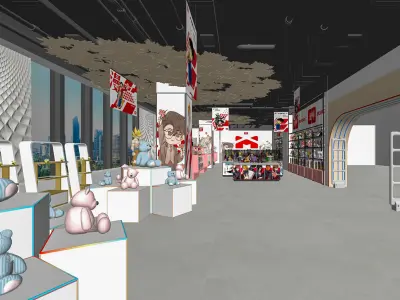 Modern Animation Toy Gift Shop 3D model