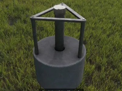 Groundwater monitoring wells version 1 and 2 3D Model Pack