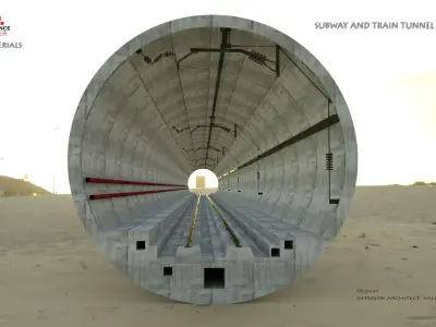  SUBWAY AND TRAIN TUNNEL DESIGN Low-poly 3D model