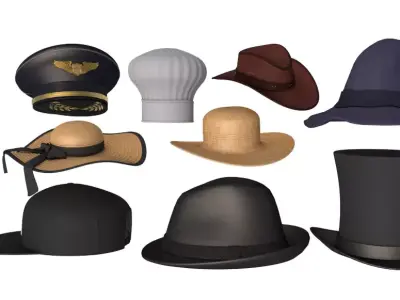 Hat Collection 3D model