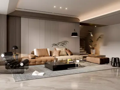 Indoor model of the reception room 3D model