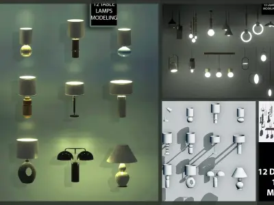 LIGHTING COLLECTION PACK Low-poly 3D model