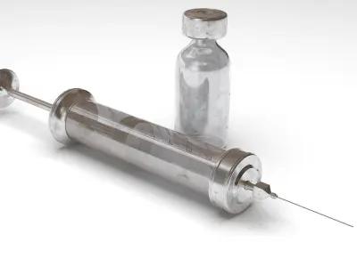 syringe metal 3D model