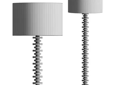 Fishbone Floor Lamp 3D model