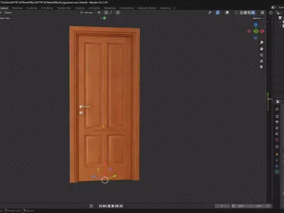 wood Door 3D model