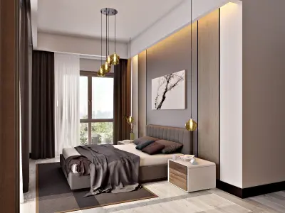 Bedroom 3D model 12