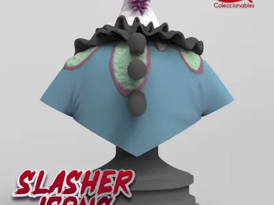 Killer Klowns from Outerspace -  King Clown bust - Slasher Icons 3D print model