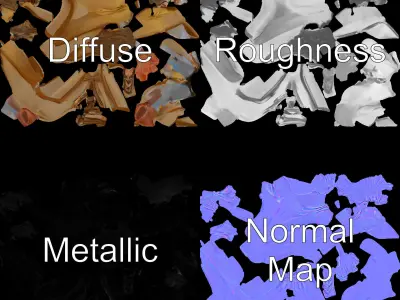 Grand Sage Rigged and Animated Elderly Character Model in Robes Low-poly 3D model