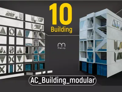 ac building modular Ue  unity 3D model